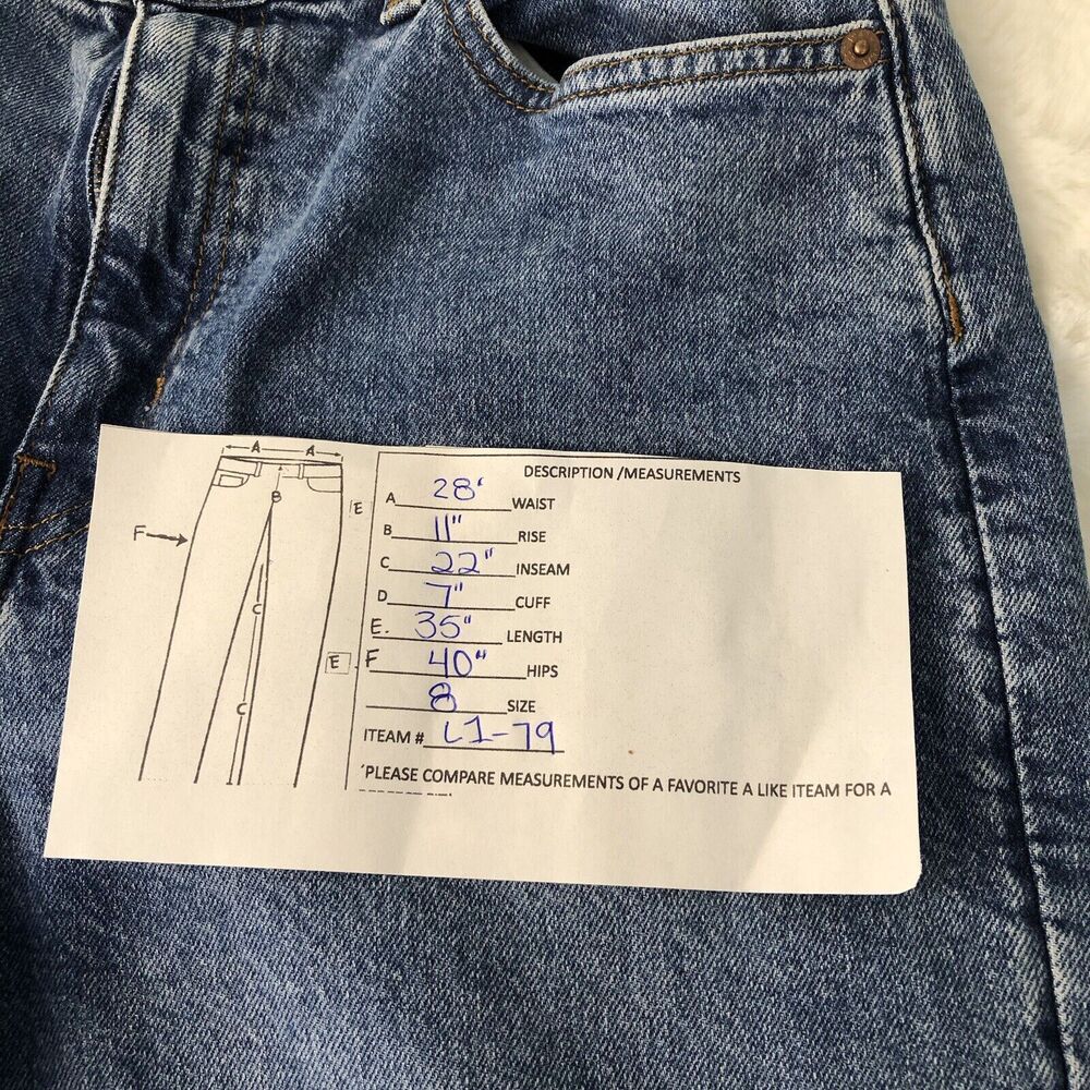 H&M &Denim High Waist Loose Mom Jeans 8 Short - Picture 3 of 14